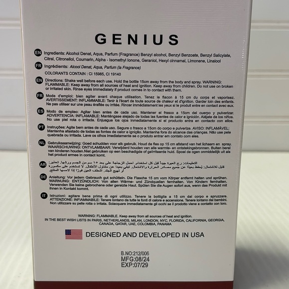 Genius Cologne for Men-3.4 fl ounce Bottle - Picture 6 of 9